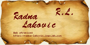 Radna Laković vizit kartica